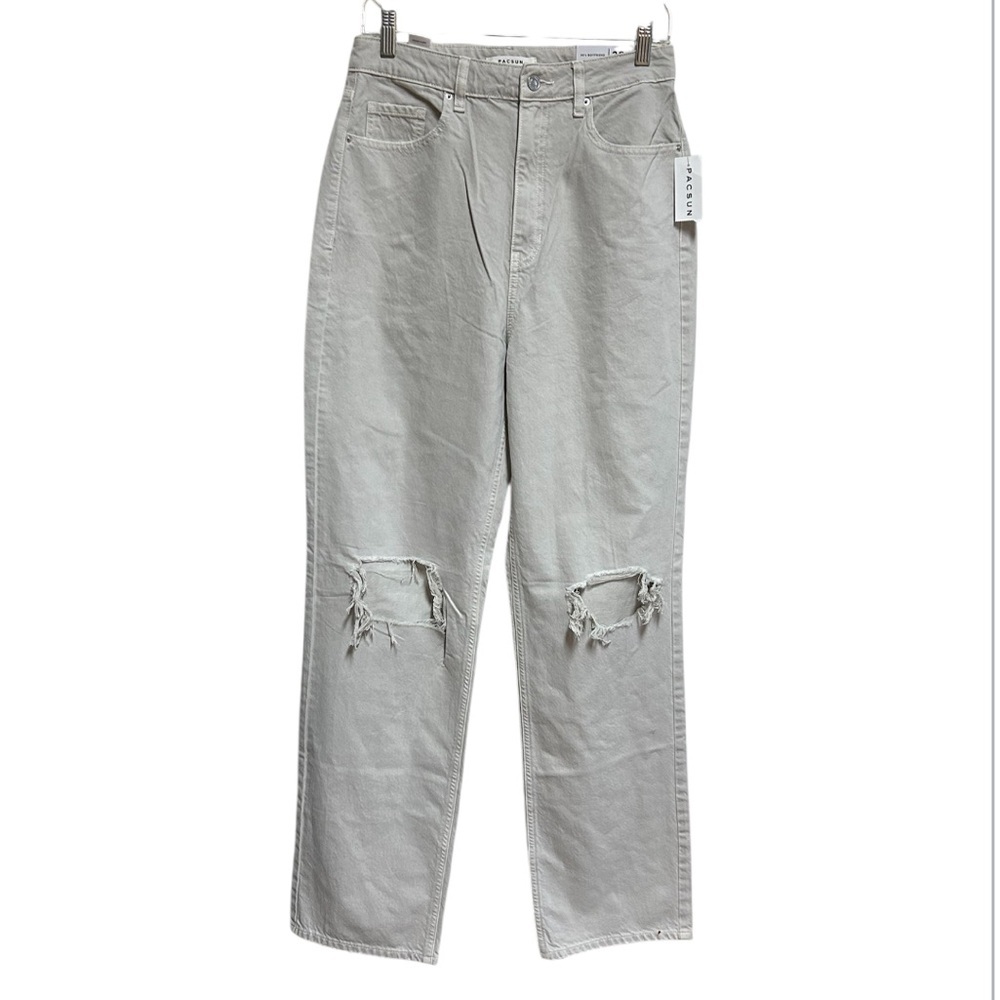 PacSun Jeans Size 29 Gray 90’s Boyfriend High Rise Distressed NWT